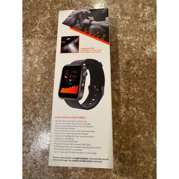 Brand new sealed life watch smart watch with body temperature tracker unisex - Picture 5 of 6
